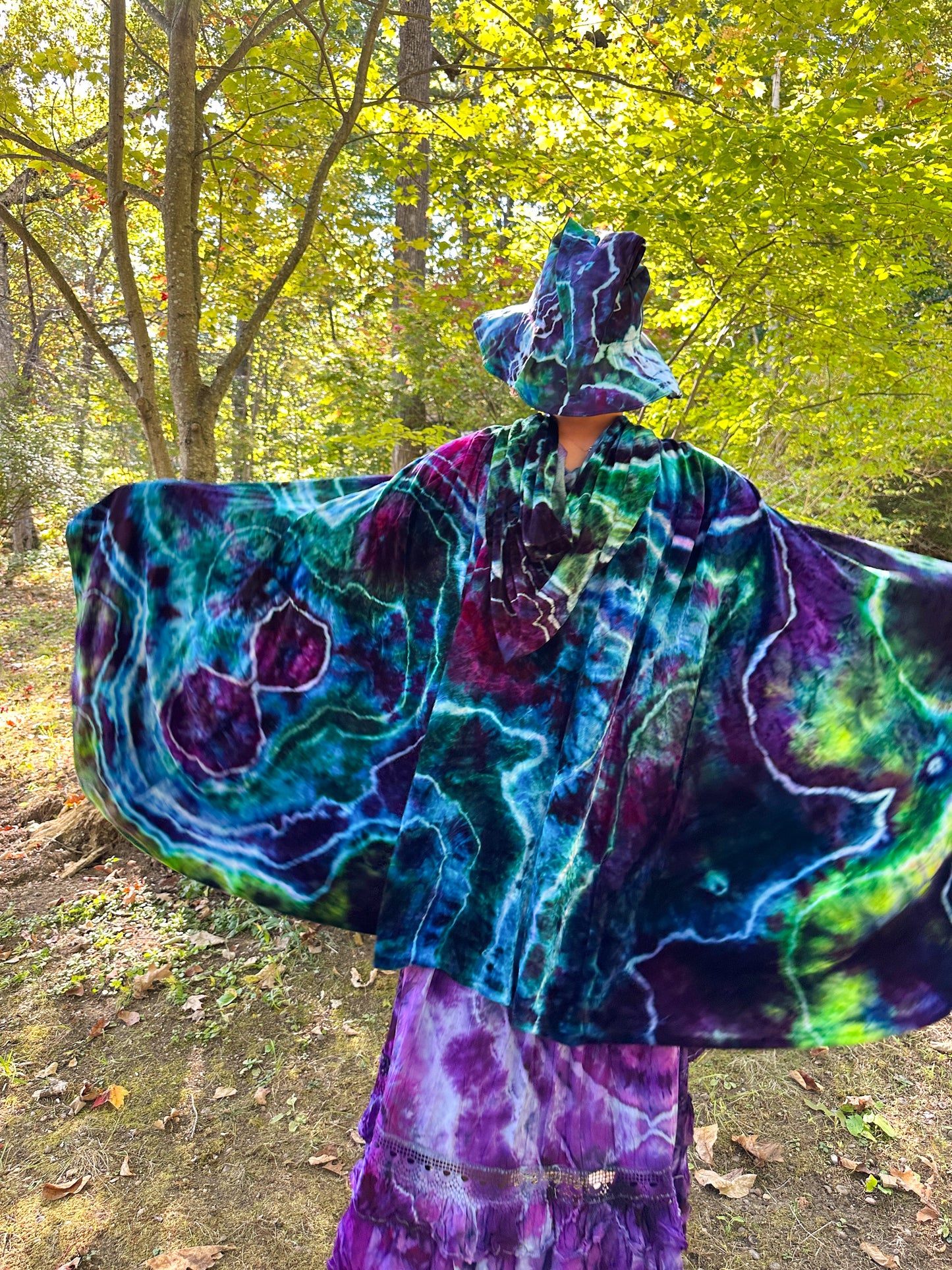 Bamboo Velour Cape - Mermaid