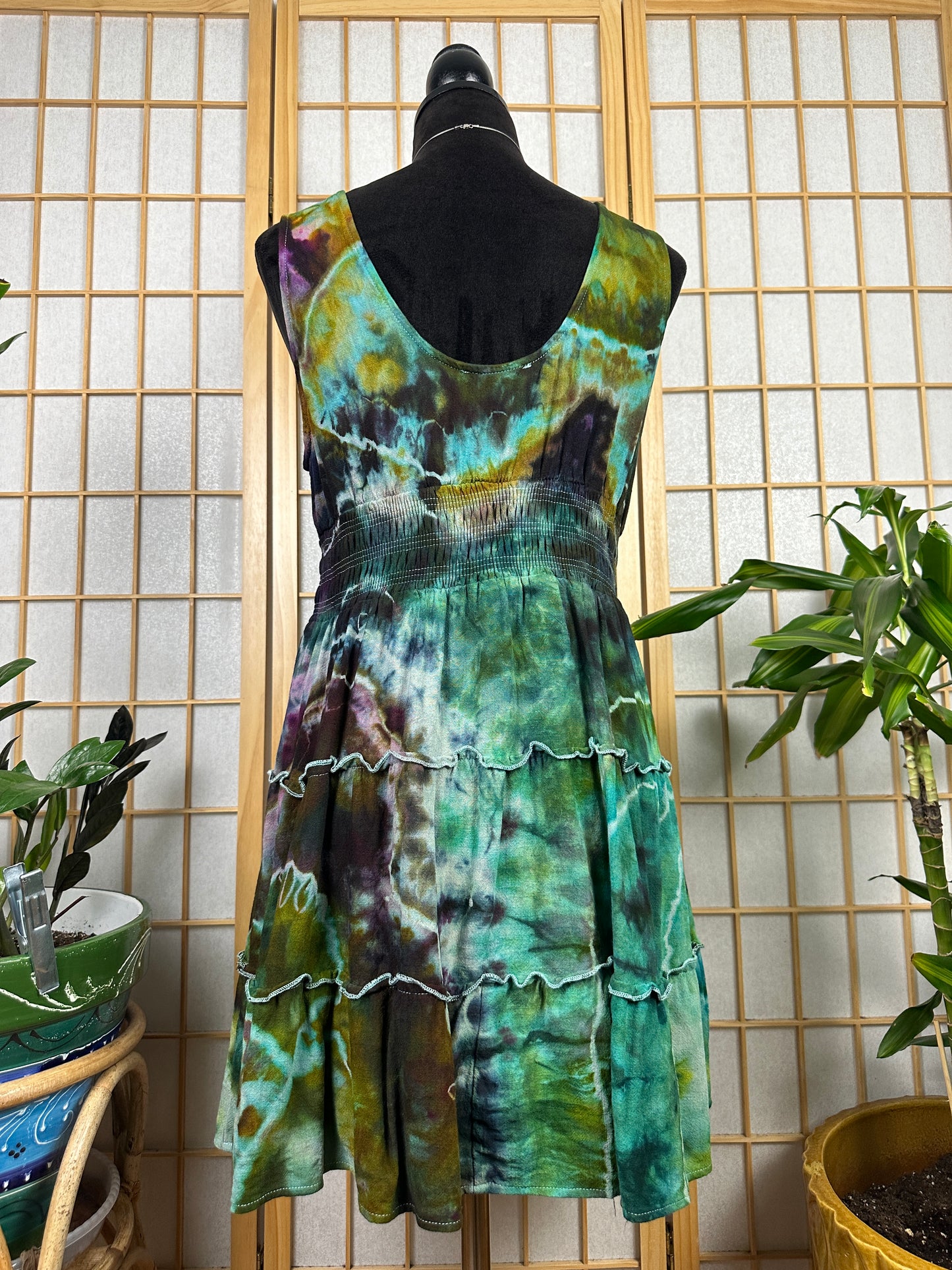 Button Skater Dress - MEDIUM