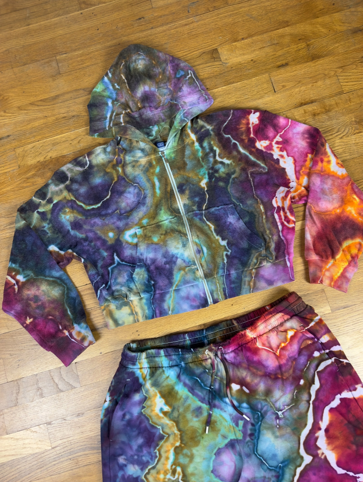 French Terry Crop Sweatsuit - XL