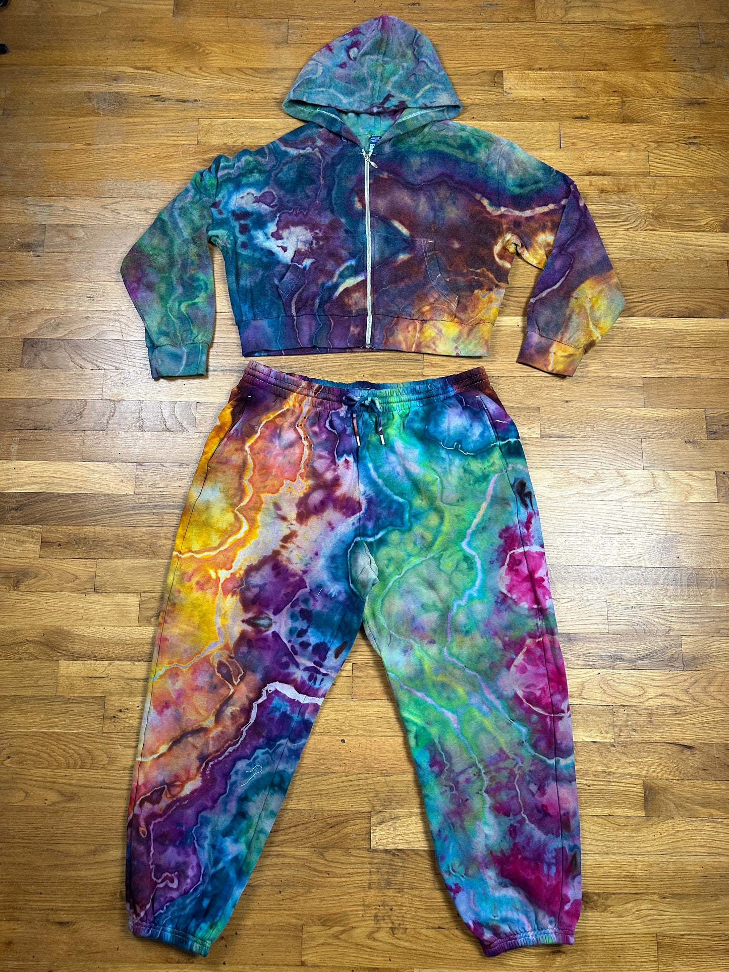 French Terry Crop Sweatsuit - XL