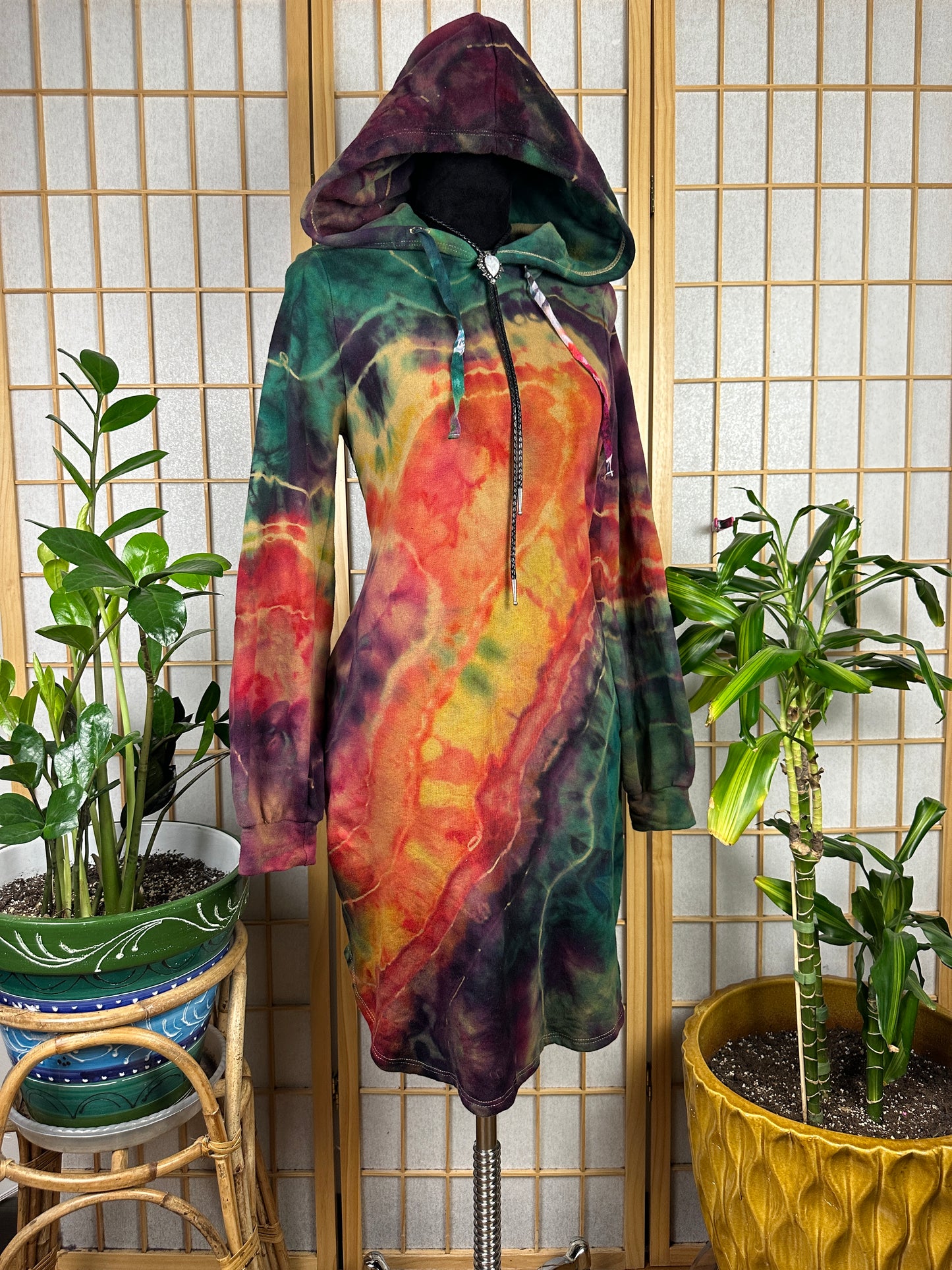Hoodie Sweatshirt Dress - MEDIUM