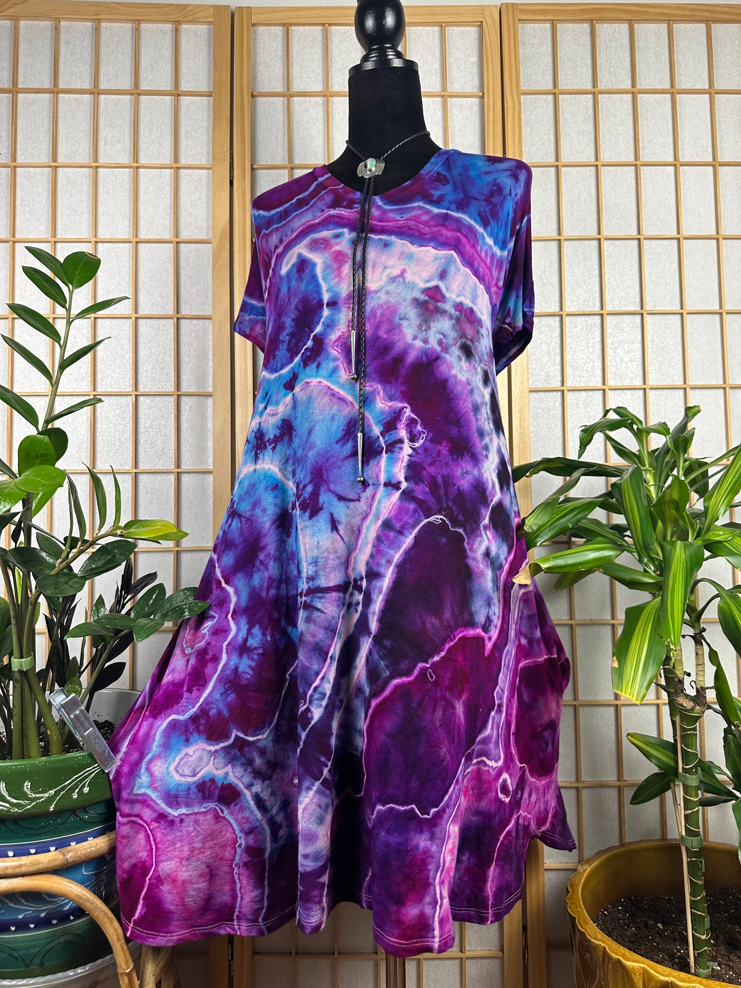 V Neck Swing Dress - 3X