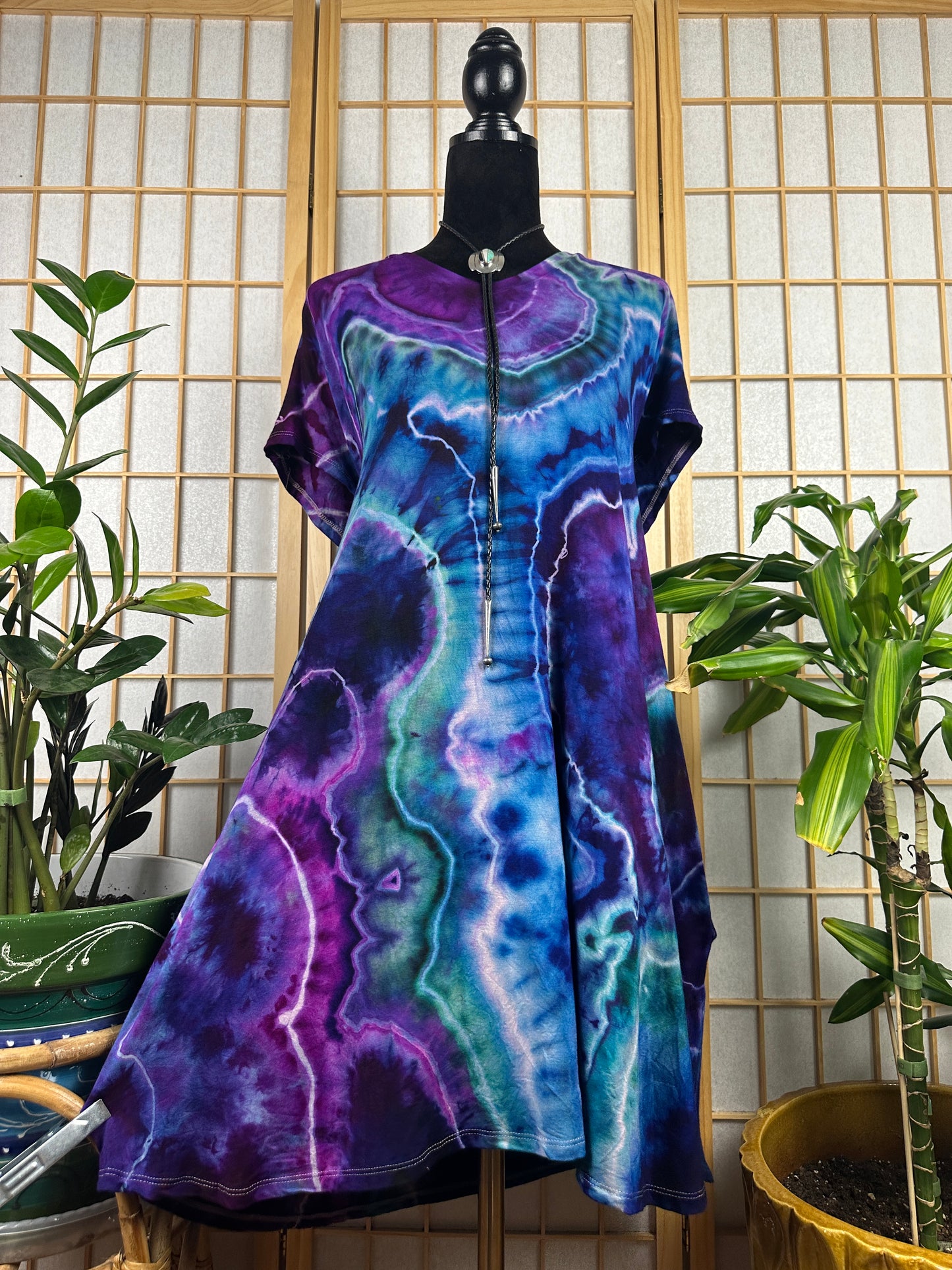 V Neck Swing Dress - 2X