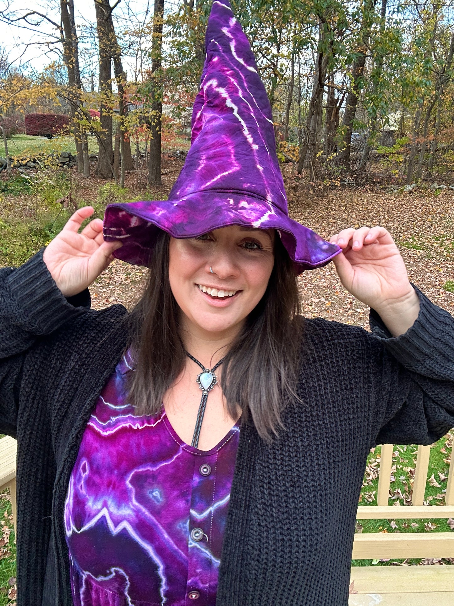 Linen Witch Hat - SM/MD (19in) *DISCOUNTED - PLEASE READ*