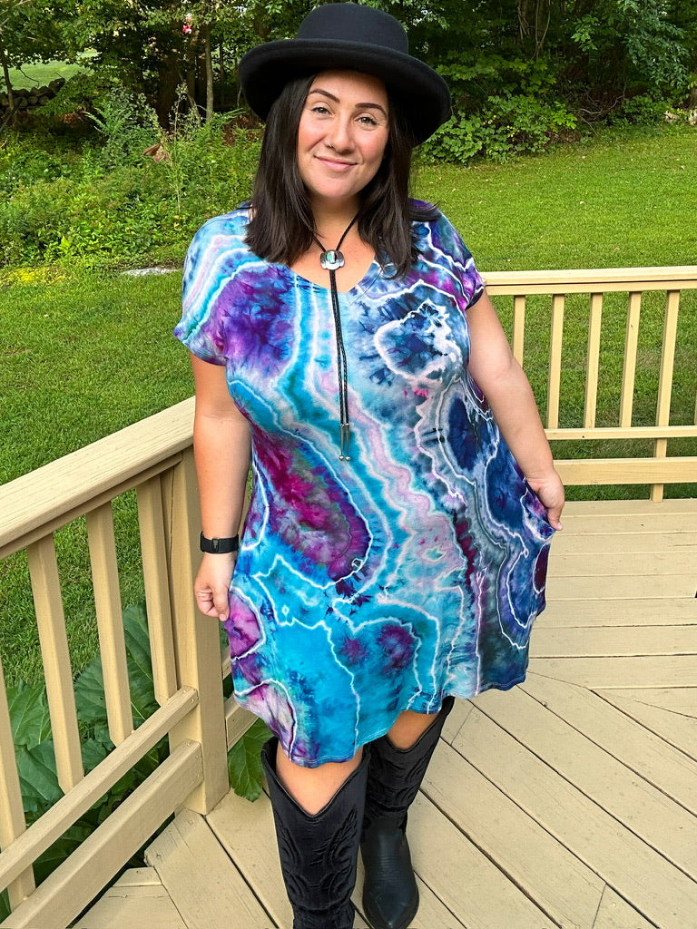 V Neck Swing Dress - XL/1X
