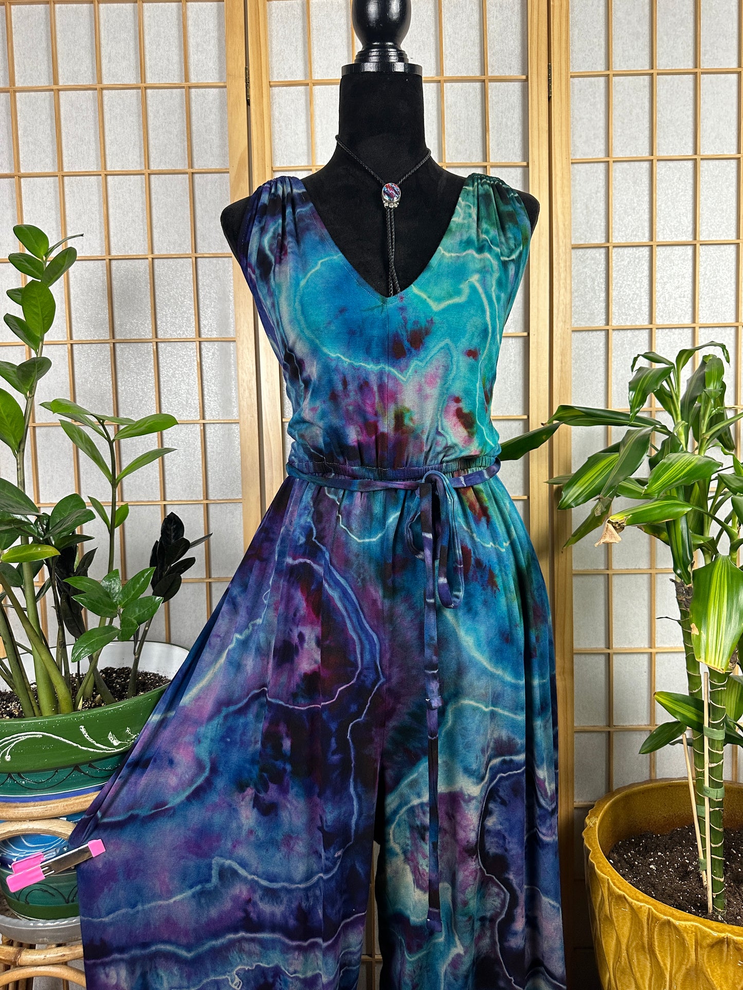 Belted Jumpsuit - 2X