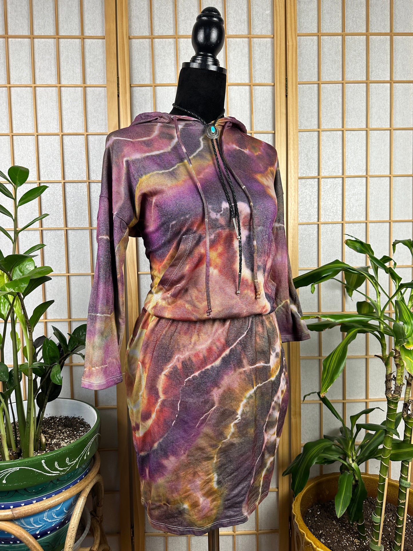 Hoodie Mini Dress - SMALL