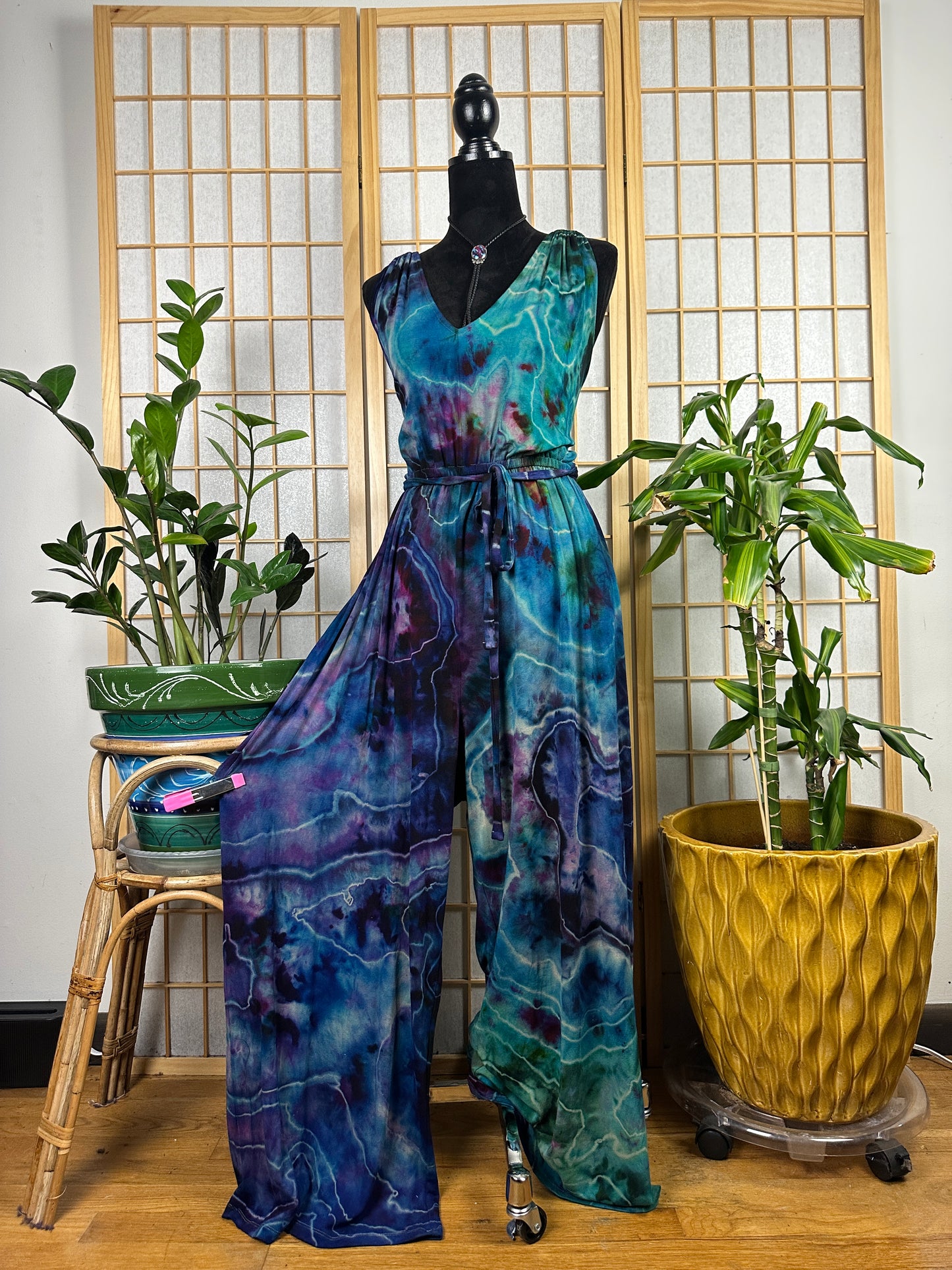 Belted Jumpsuit - 2X