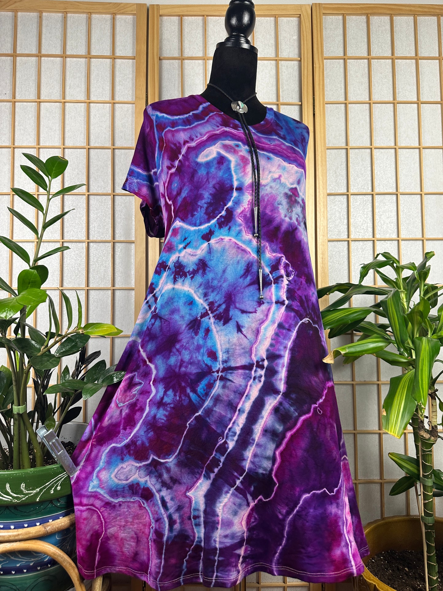 V Neck Swing Dress - 3X