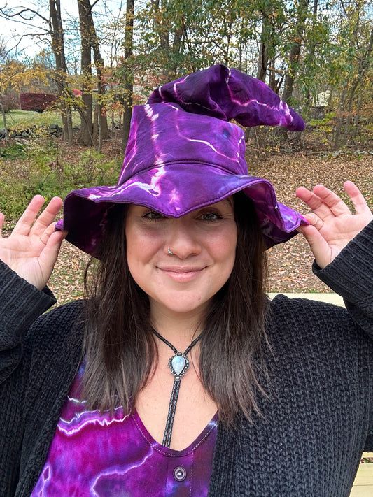 Linen Witch Hat - SM/MD (19in) *DISCOUNTED - PLEASE READ*