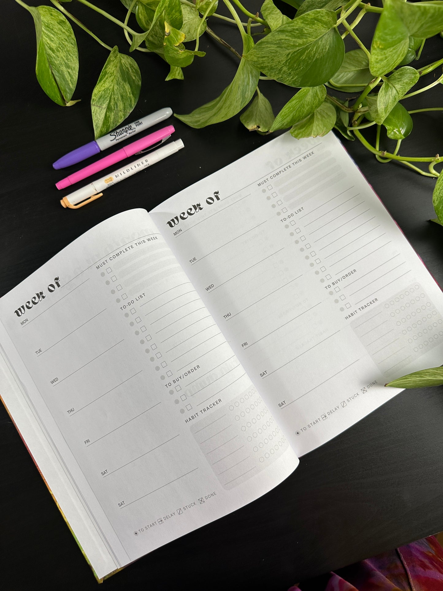 Undated Weekly Planner - Hardcover (Multiple Colors)