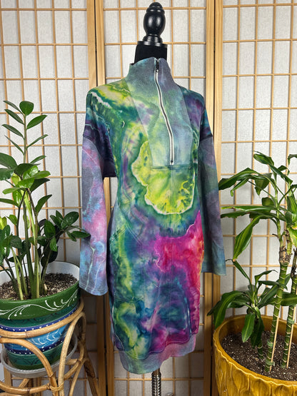 1/2 Zip Sweatshirt Dress - 3X