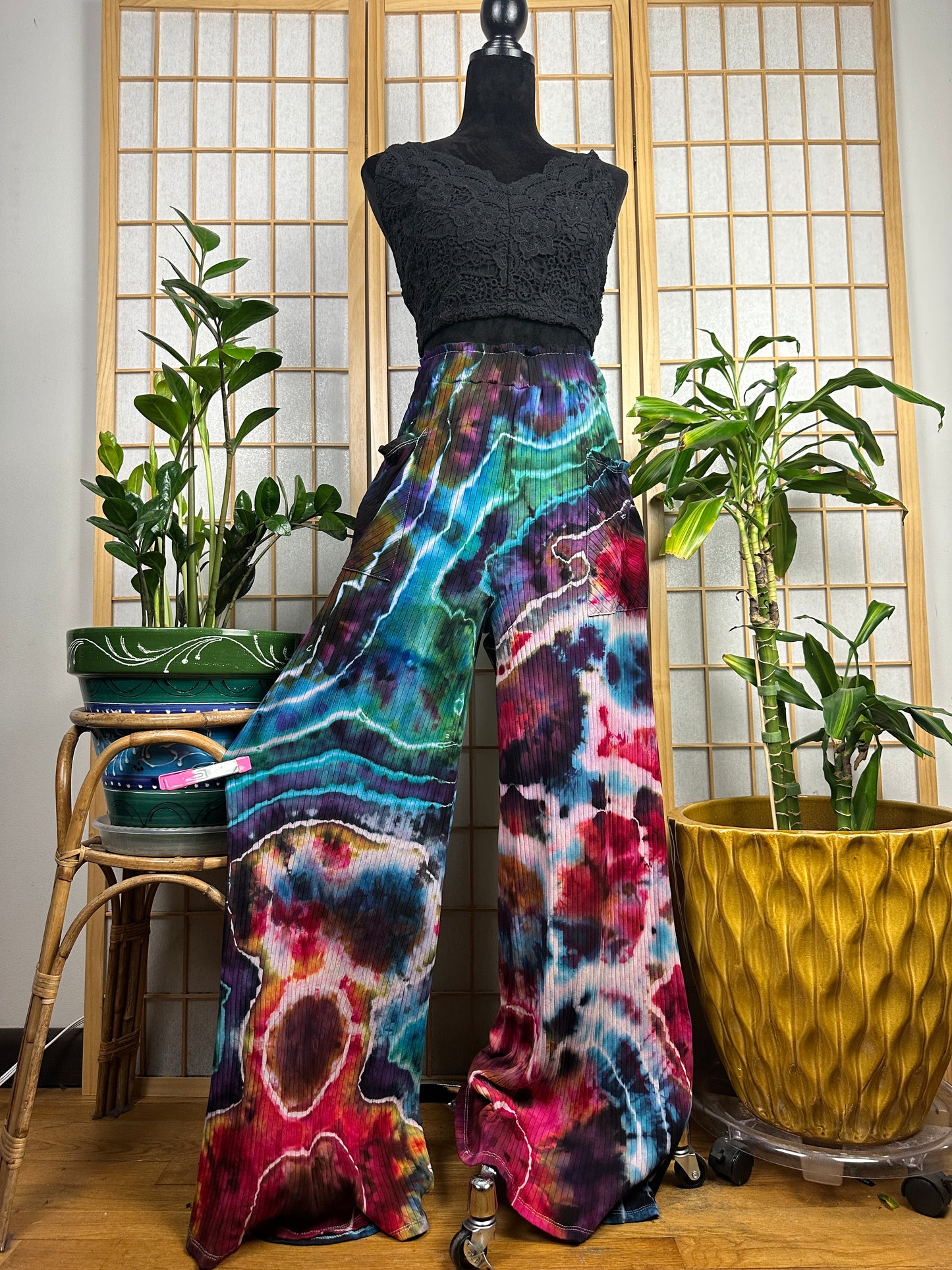 Ribbed Palazzo Pants - XL