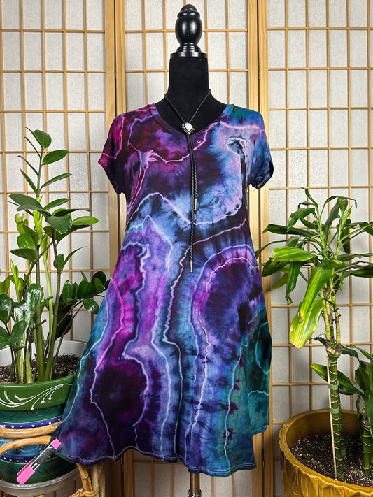 V Neck Mini Dress - SMALL