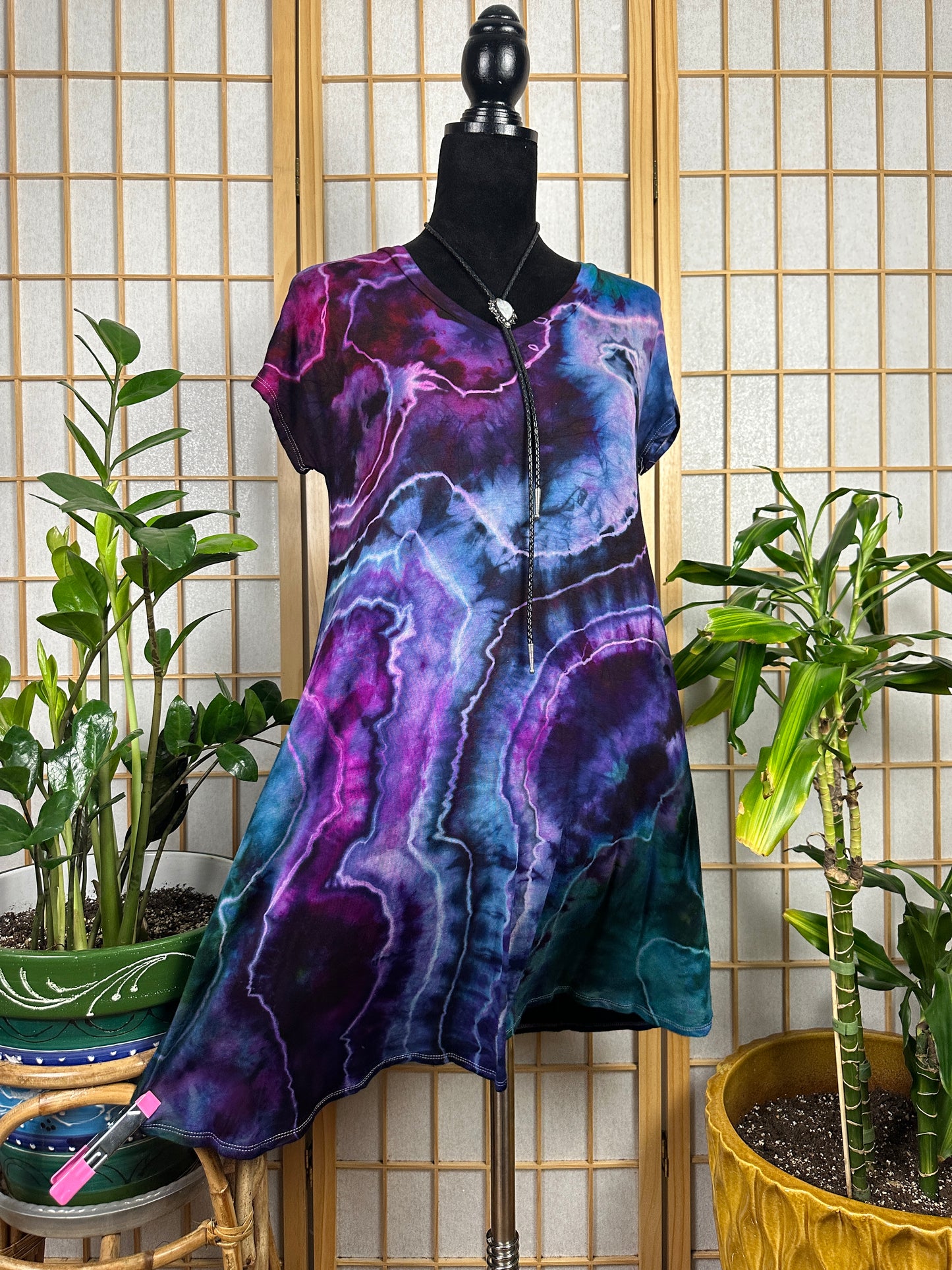 V Neck Mini Dress - SMALL