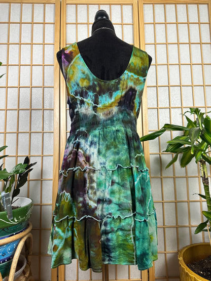 Button Skater Dress - LARGE