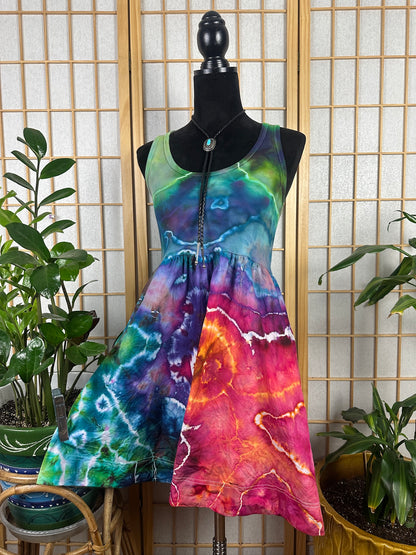 Ribbed Skater Dress - SMALL
