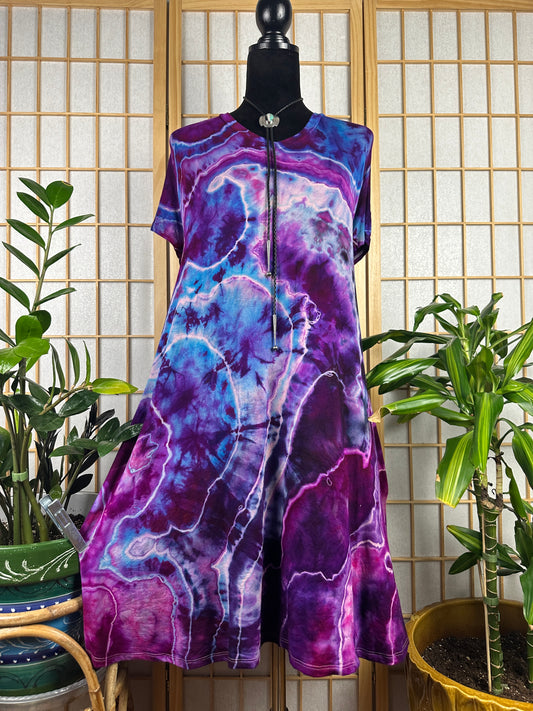 V Neck Swing Dress - 3X
