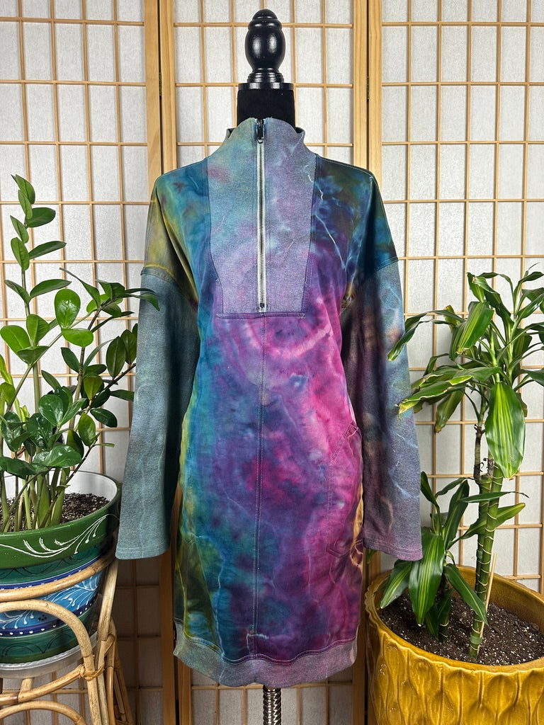 1/2 Zip Sweatshirt Dress - 3X