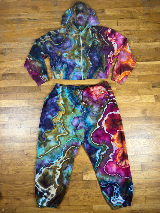 French Terry Crop Sweatsuit - XL