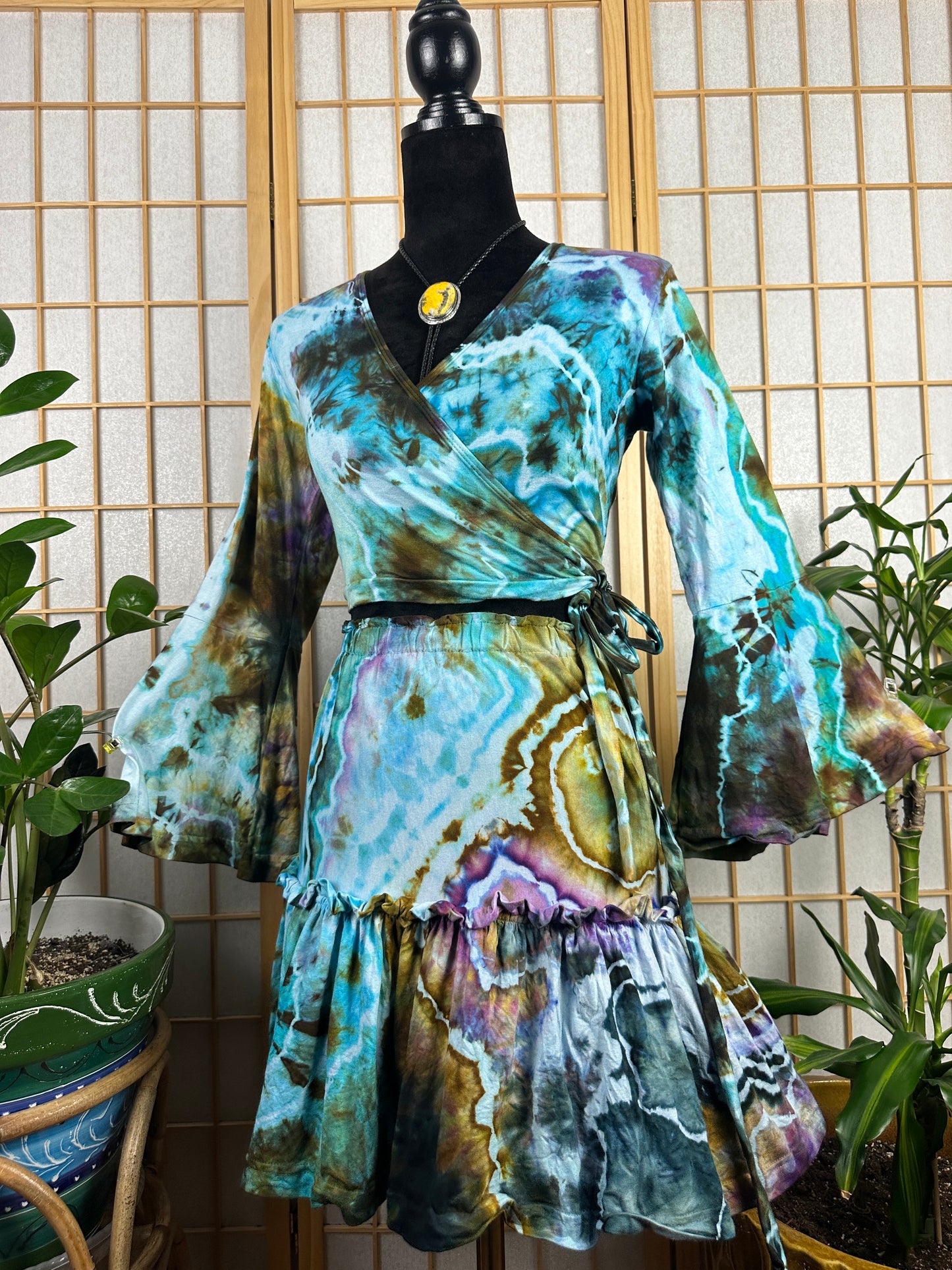 Spinner Mini Skirt/Wrap Top Set - SM/MD