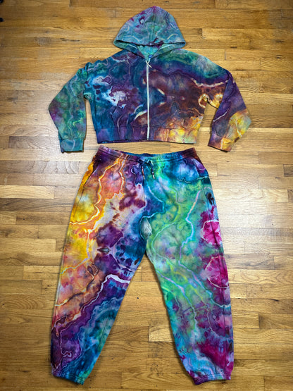 French Terry Crop Sweatsuit - XL