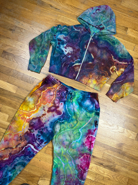 French Terry Crop Sweatsuit - XL