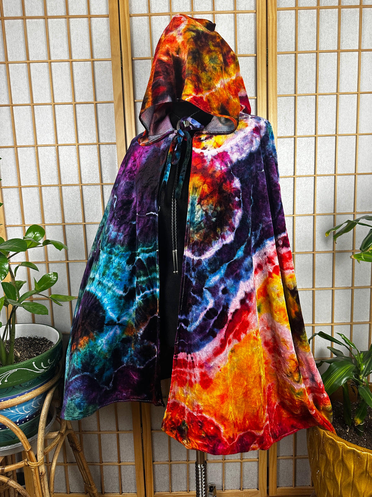Bamboo Velour Cape - Rainbow