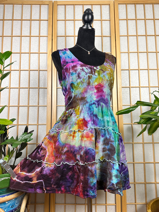 Button Skater Dress - MEDIUM