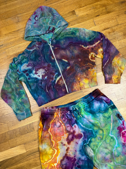 French Terry Crop Sweatsuit - XL