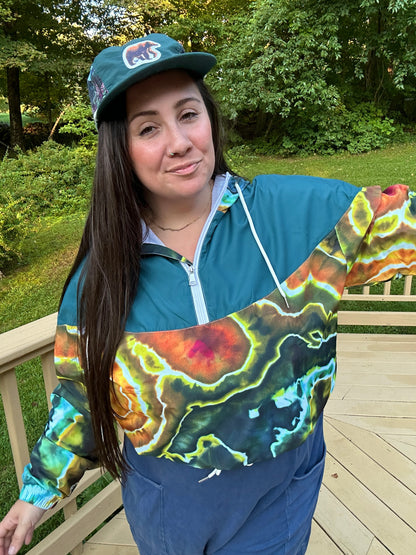 Tie Dye Cropped Windbreaker - Wildflower