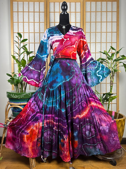 Spinner Skirt/Wrap Top Set - XL/1X **DISCOUNTED due to DEFECT**