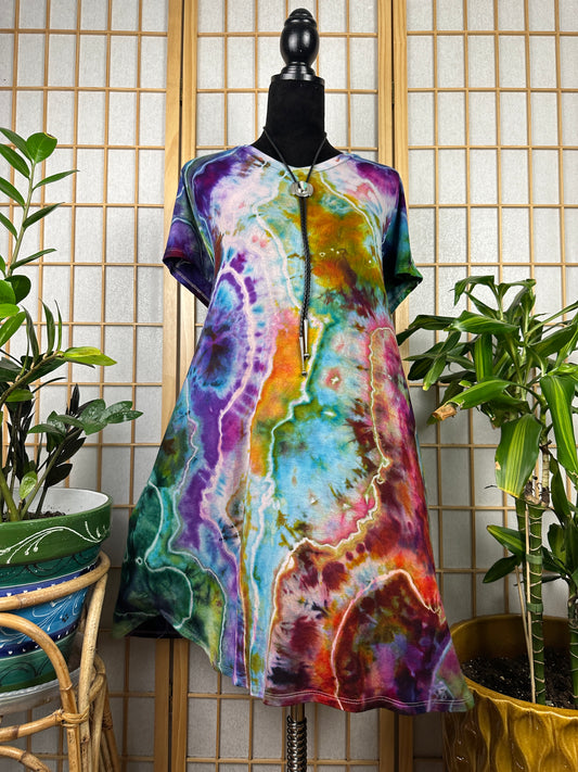 V Neck Swing Dress - 2X