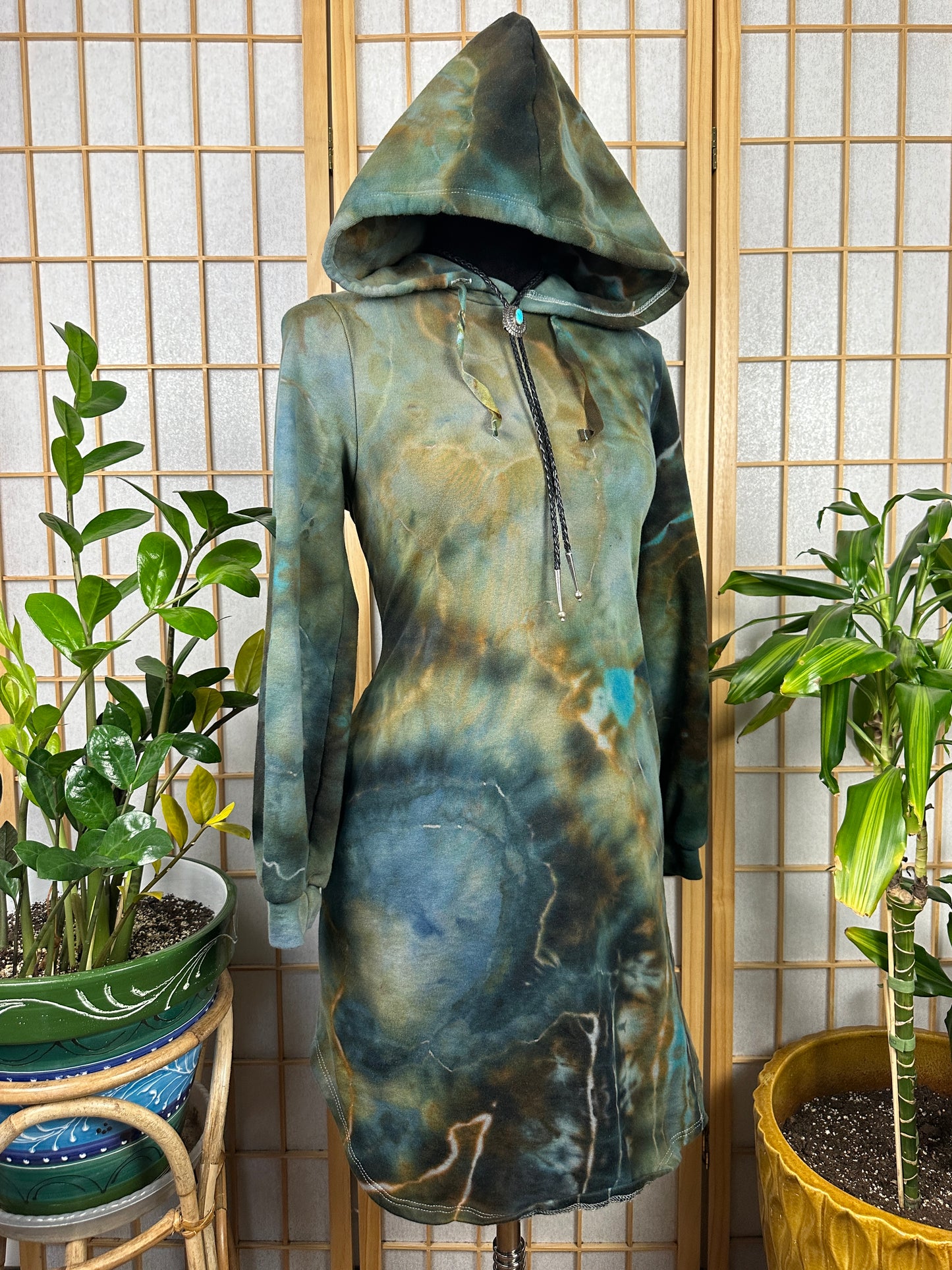 Hoodie Sweatshirt Dress - MEDIUM