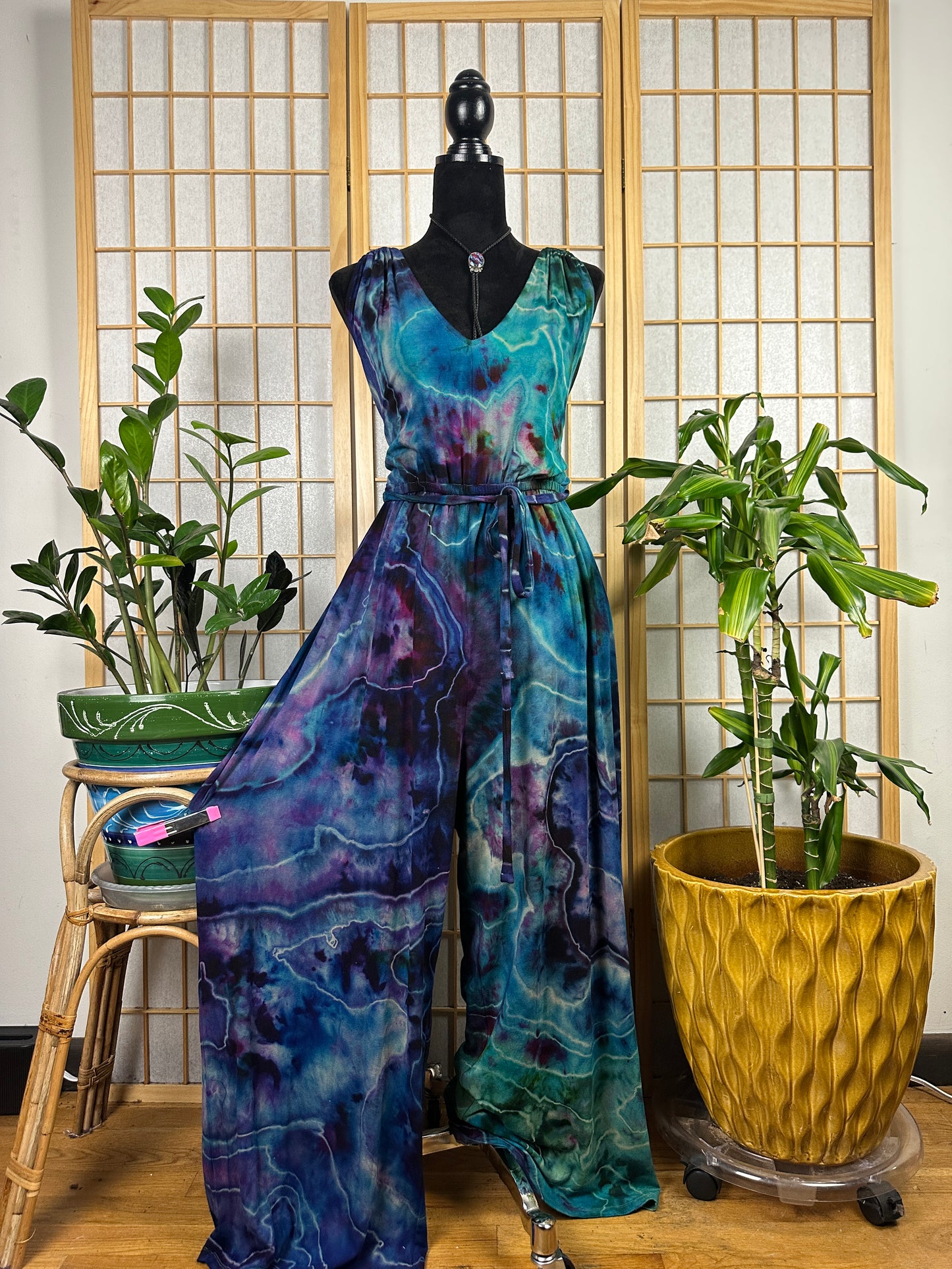 Belted Jumpsuit - 2X