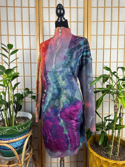 1/2 Zip Sweatshirt Dress - 2X