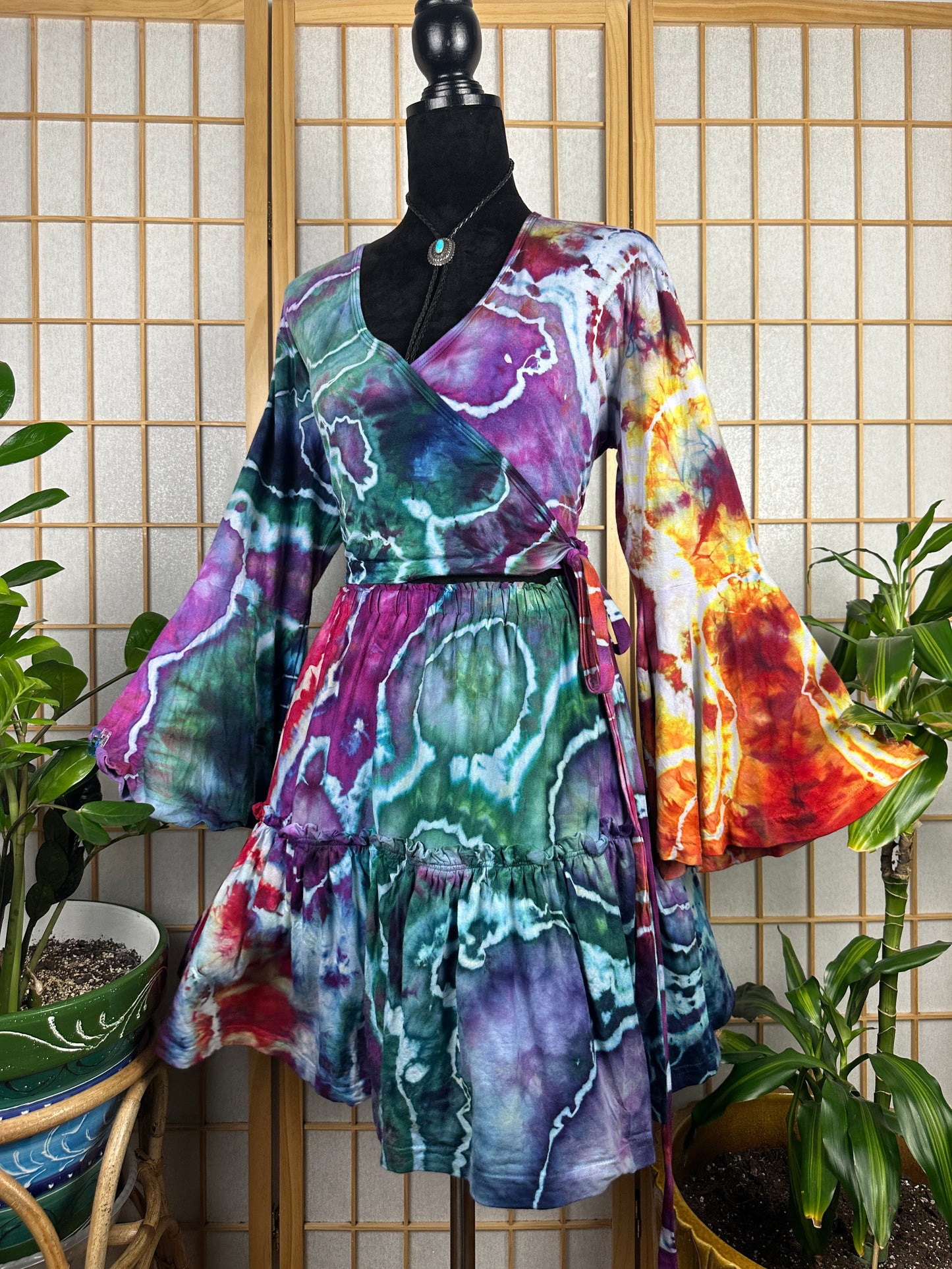 Spinner Mini Skirt/Wrap Top Set - LG/XL