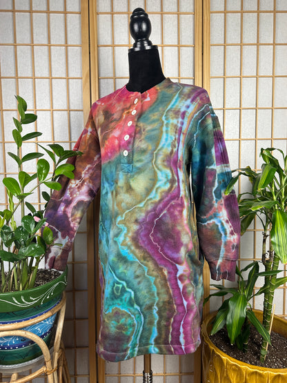 Henley Sweatshirt Dress - SM/MD