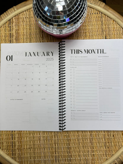 2025 Monthly Notebook (Multiple Options)