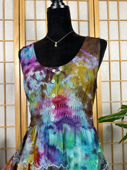 Button Skater Dress - MEDIUM