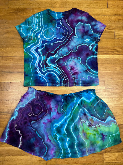 Waffle Skort Set - XL (w/ tee & tank crop options)