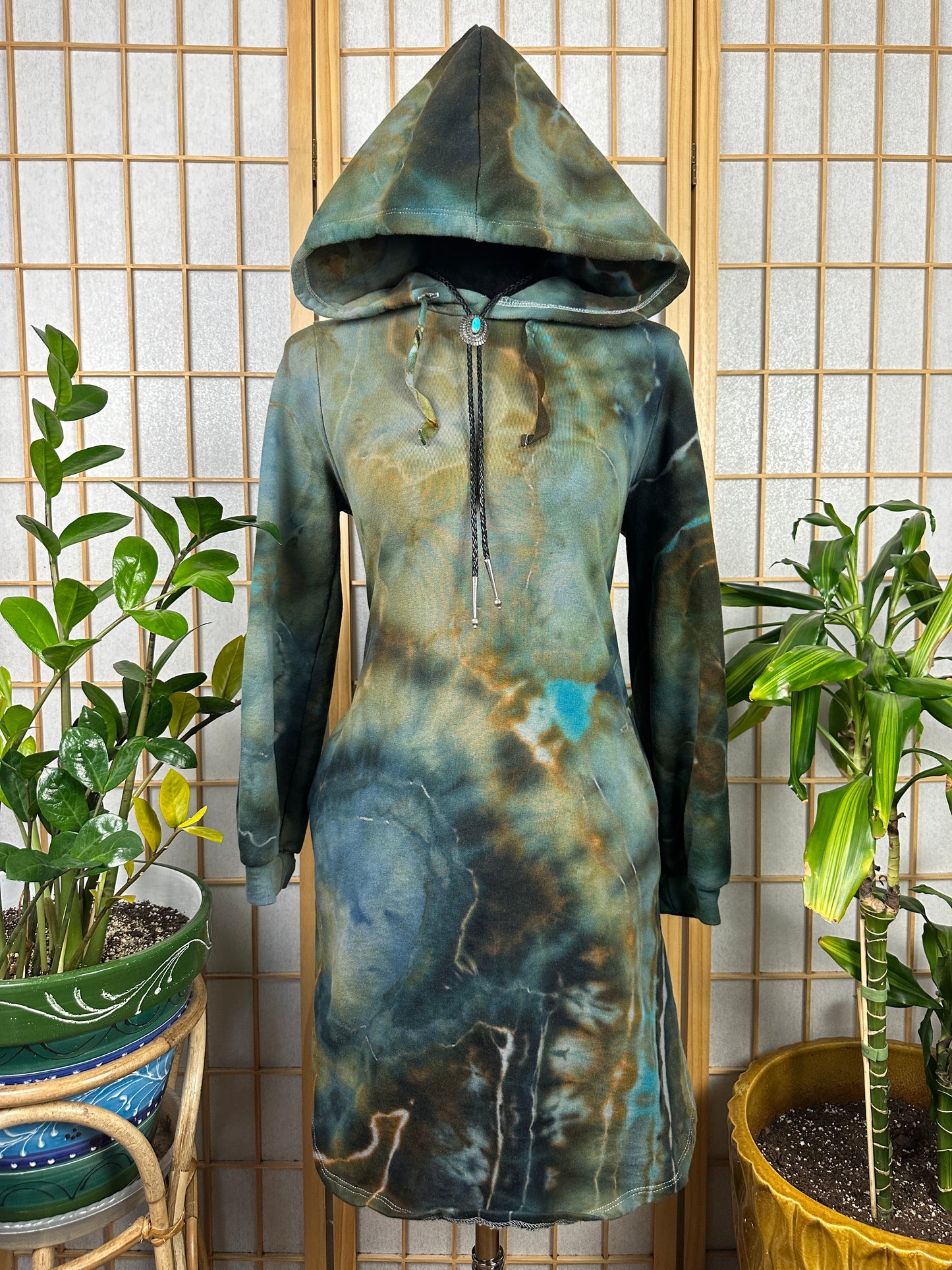 Hoodie Sweatshirt Dress - MEDIUM