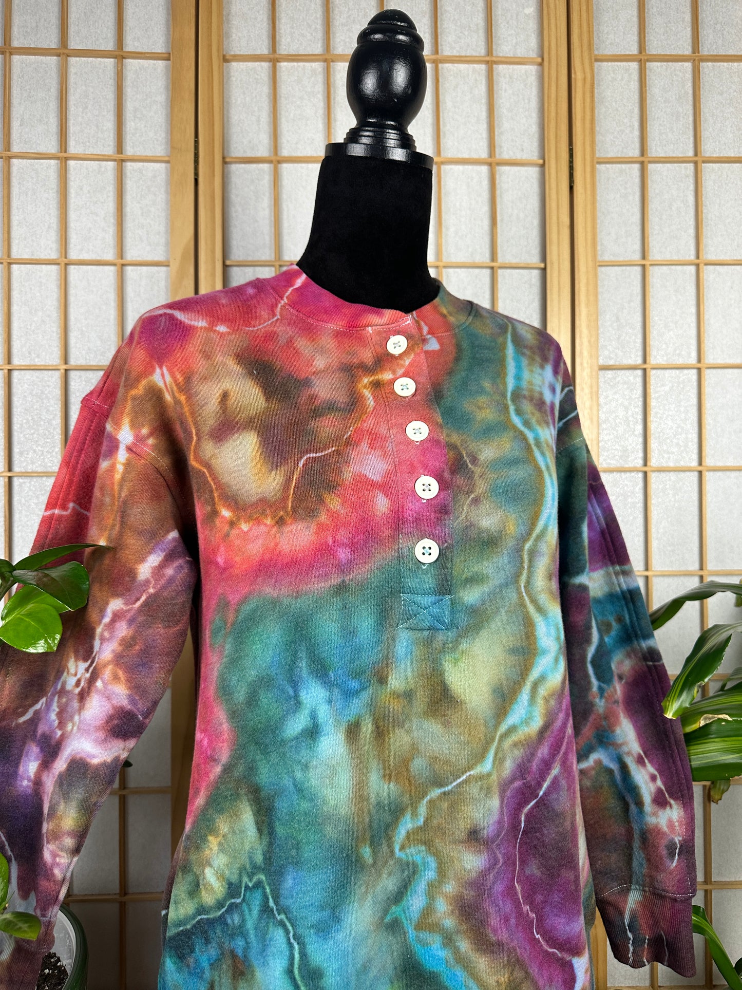 Henley Sweatshirt Dress - SM/MD