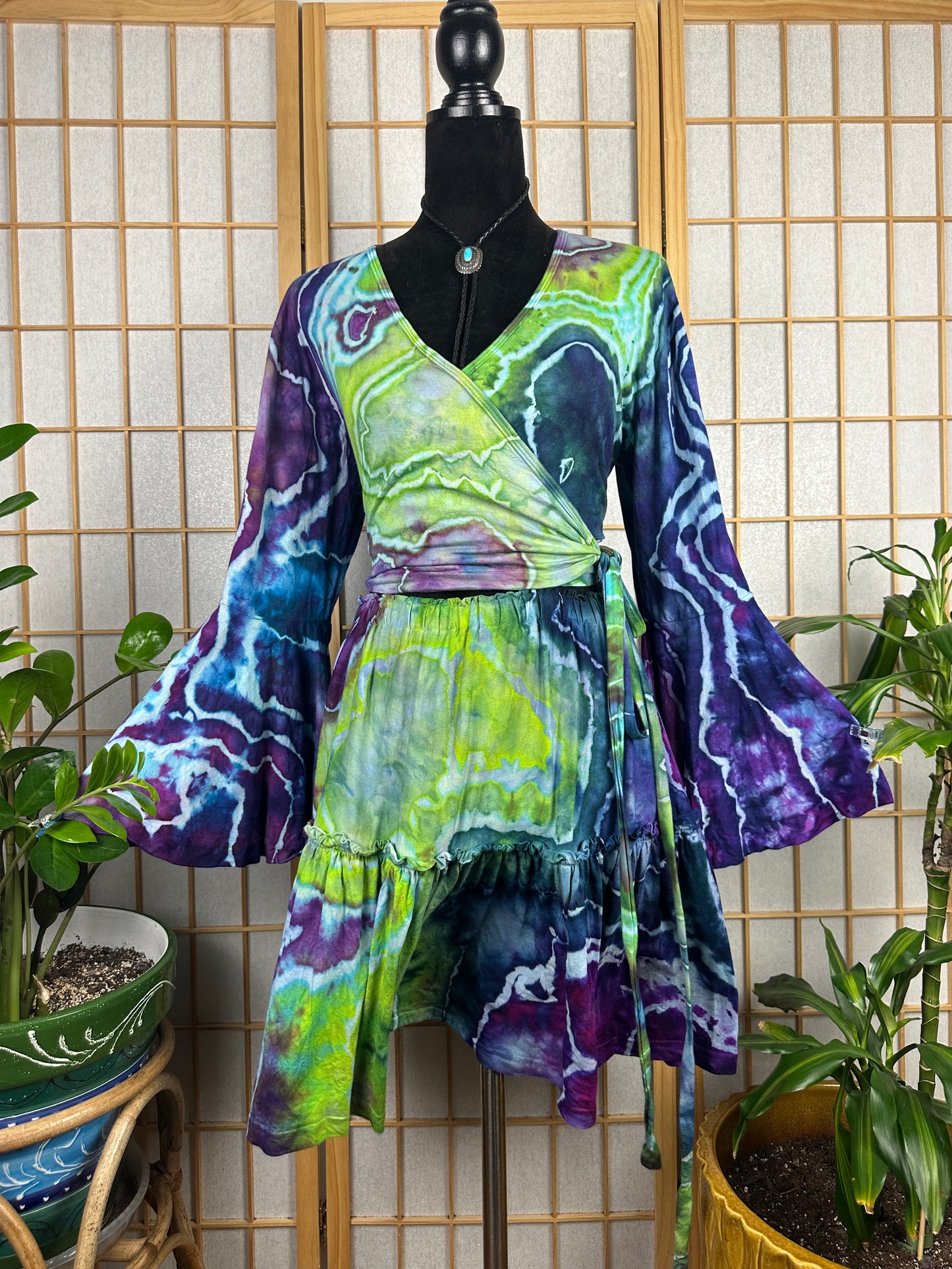 Spinner Mini Skirt/Wrap Top Set - XL/1X