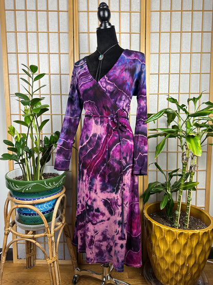 Ribbed Wrap Dress - MEDIUM