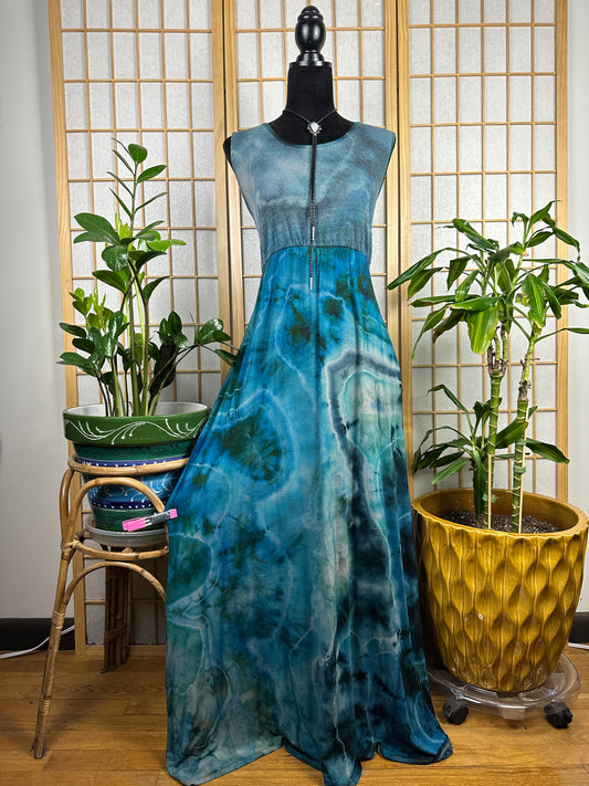 Smocked Wide Tank Maxi - 1X