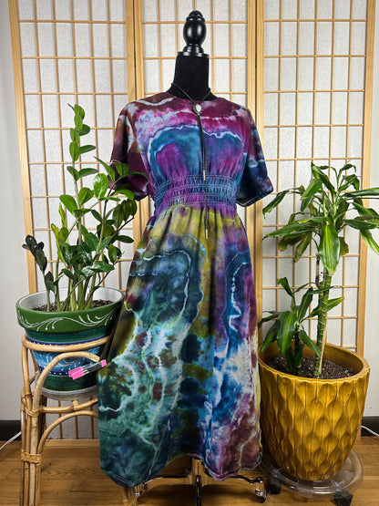 Short Sleeve Sweatshirt Dress - XL