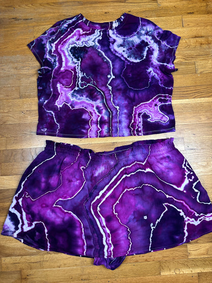 Waffle Skort Set - 3X (w/ tee & tank crop options)