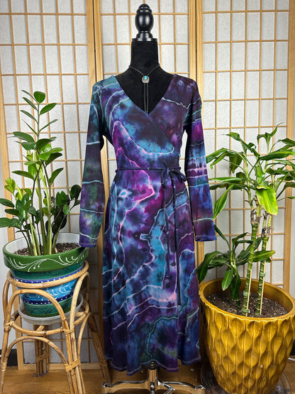 Ribbed Wrap Dress - MEDIUM