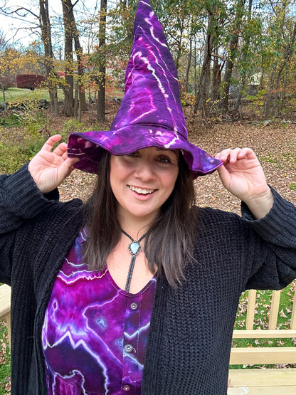 Linen Witch Hat - SM/MD (19in) *DISCOUNTED - PLEASE READ*